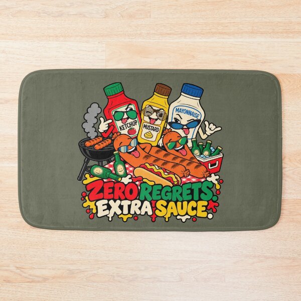 Item preview, Zero Regrets Extra Sauce – Funny BBQ Party designed and sold by Aimetoi.