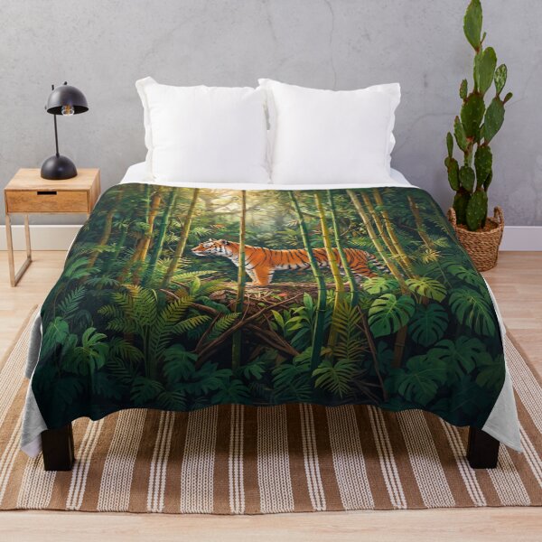 Item preview, Bengal Tiger Portrait In Bamboo Jungle designed and sold by Home Decor Art.