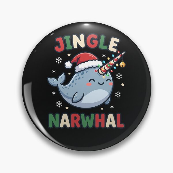 Item preview, Jingle Narwhal Cute Narwhal Christmas Lights Santa Hat designed and sold by MIRAJIL.