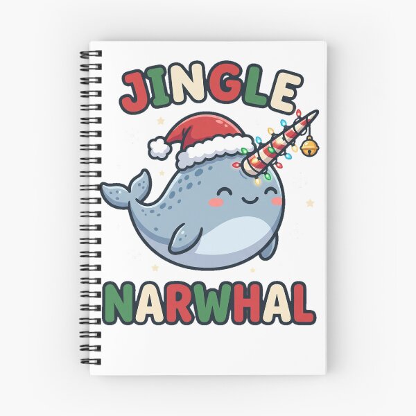 Item preview, Jingle Narwhal Cute Narwhal Christmas Lights Santa Hat designed and sold by MIRAJIL.