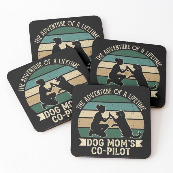 Item preview, Dog Mom's Co-Pilot The Adventure of a Lifetime | Retro Dog Mom Sunset designed and sold by Dogandesighn.