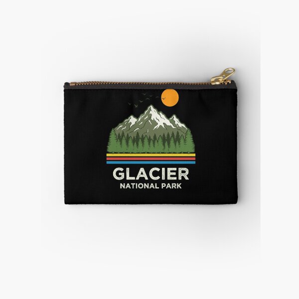 Item preview, Glacier National Park Vintage Mountain Sunset Retro Hiking Adventure designed and sold by YOUNG DREAM STORE.