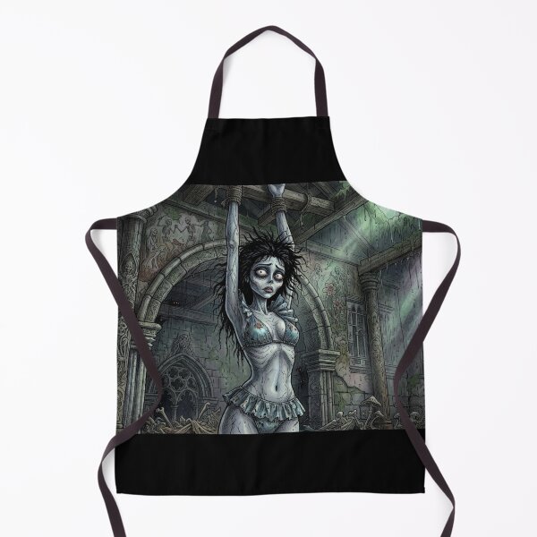 Item preview, Una chica zombi suspendida del techo para que no pueda morder a la gente. designed and sold by Vintage Designs +.