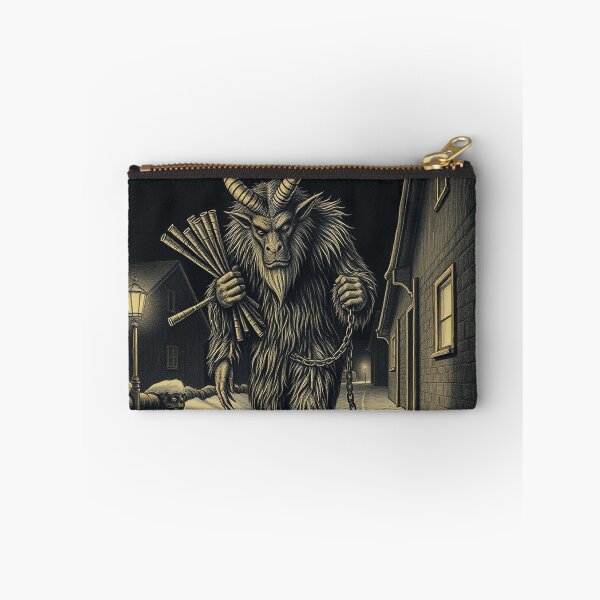 Item preview, Krampus in the Village Lane, Gothic Christmas designed and sold by GildedFolio.