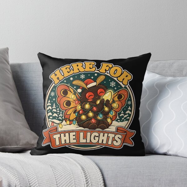 Item preview, Here for the Lights – Funny Mothman Christmas designed and sold by Ela-graphicwiz.