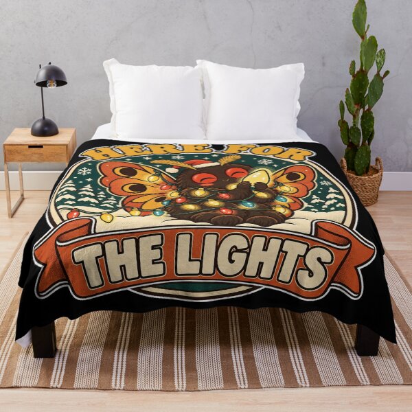 Item preview, Here for the Lights – Funny Mothman Christmas designed and sold by Ela-graphicwiz.