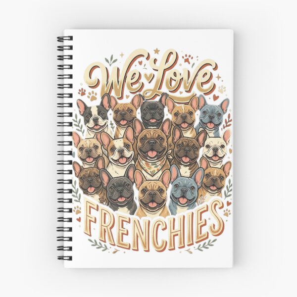 Item preview, We Love Frenchies - Retro French Bulldog Illustration designed and sold by Retro Hound Co..