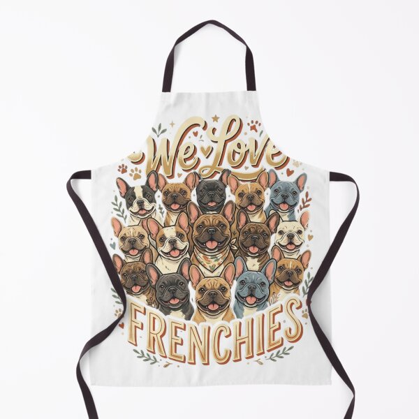Item preview, We Love Frenchies - Retro French Bulldog Illustration designed and sold by Retro Hound Co..