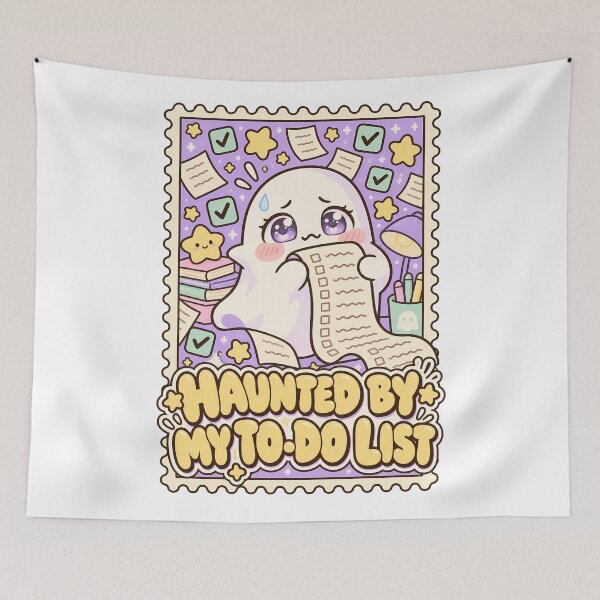 Item preview, Haunted by my todo list designed and sold by WhimsyPeachCo.