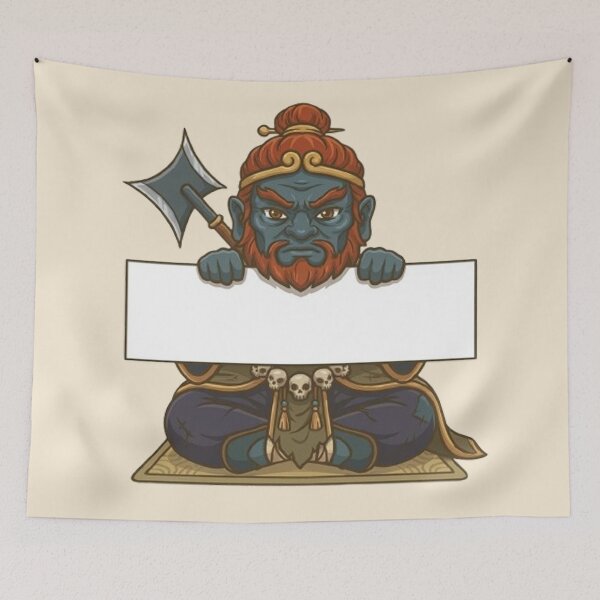Item preview, Sha Wujing Vector Art holding blank sign - Journey to the West character designed and sold by PetalsPaws.