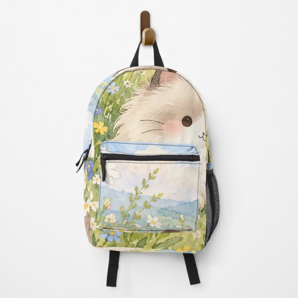 Item preview, Ragdoll Cat Resting in a Daisy Meadow Beside a Blue Lake designed and sold by AshiraCreations.