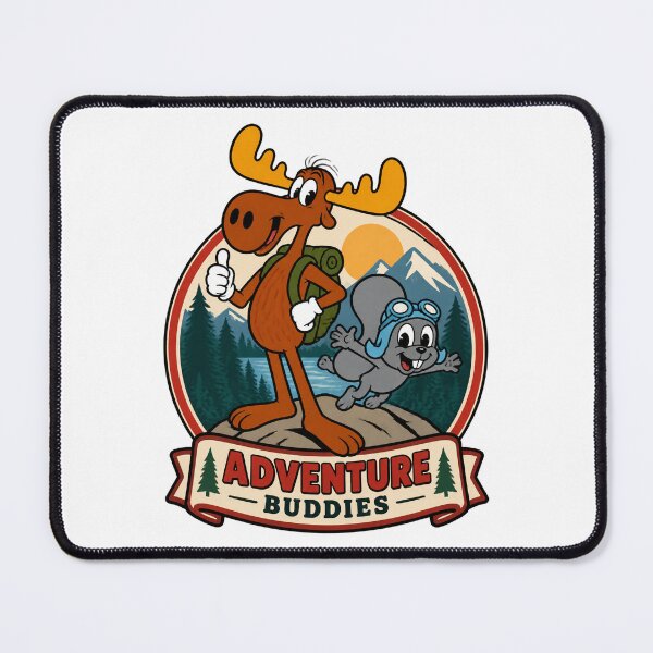 Item preview, Retro Cartoon Style Rocky and Bullwinkle Inspired Design designed and sold by rayar1972.