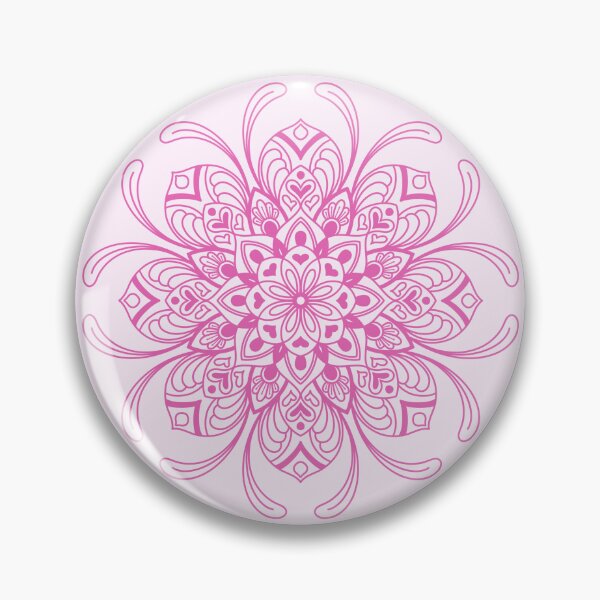 Item preview, Pink heart mandala floral pattern. designed and sold by PandanOfArt.