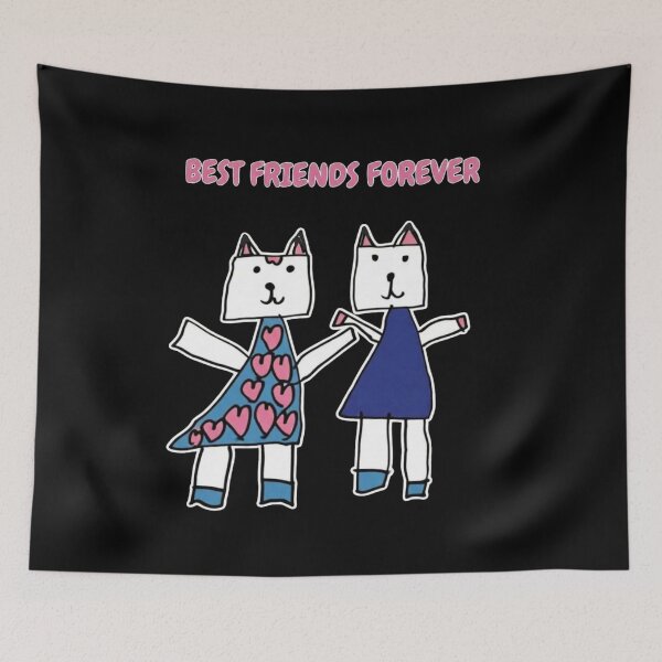 Item preview, Best Friends Forever - Original 5 Year Old Kids Drawing Art designed and sold by Scribe2Vibe.
