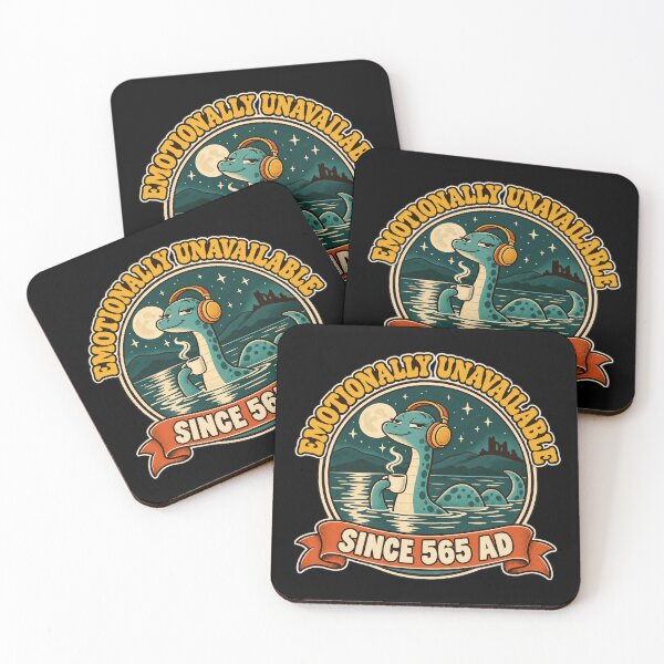 Item preview, Emotionally Unavailable Since 565 AD – Funny Loch Ness Monster designed and sold by Ela-graphicwiz.