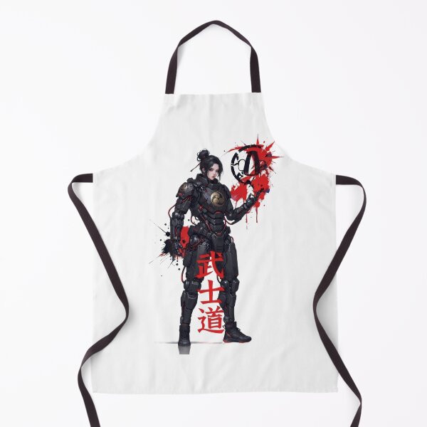 Item preview, Cyberpunk Samurai Female Warrior Red Kanji designed and sold by Alexdreamerart.