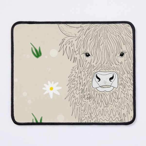 Item preview, Playful Highland Cow and Daisy Pattern – Cute Floral Farm Animal Design designed and sold by zvbillustration.
