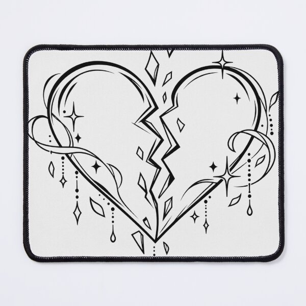 Item preview, A Broken Heart Surrounded by Sparkles and Falling Tears. designed and sold by MissYouONLY.