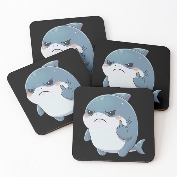 Item preview, Middle Finger Shark designed and sold by Nature's Chibis.