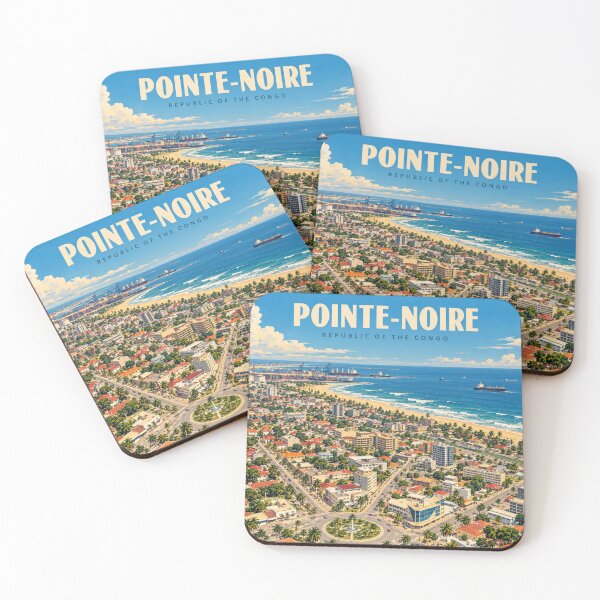 Item preview, Pointe-Noire Vintage Congolese Coastal City Art designed and sold by MichaeIRellov.