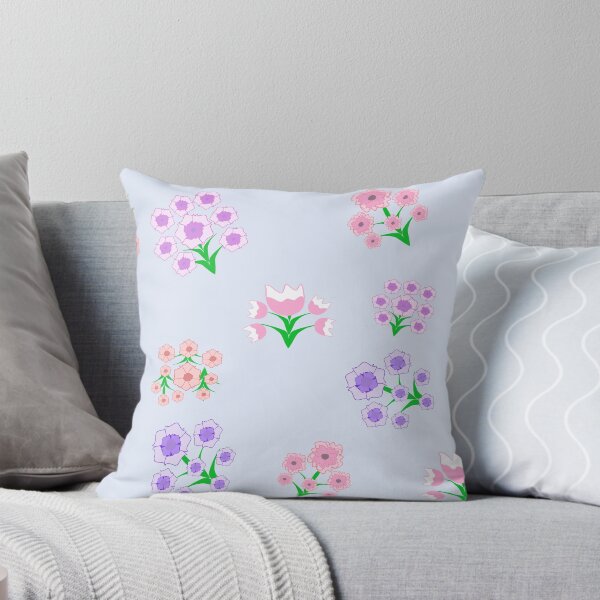 Item preview, Sweet Pastel Pink Purple and Coral Flower Bouquet Pattern Set designed and sold by Ei-Ei.