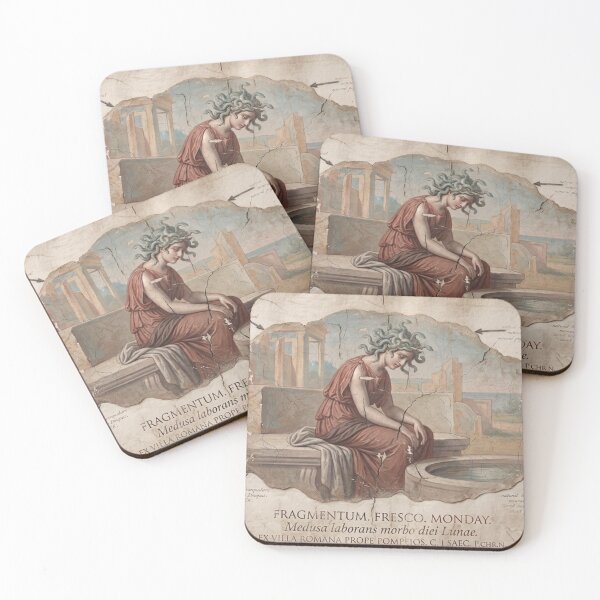 Item preview, Medusa Monday Syndrome Fresco: Funny Classical Art designed and sold by codex antique.