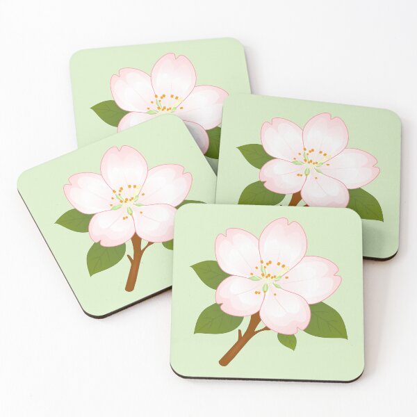 Item preview, Apple blossom, leaves, branch designed and sold by PoppyPurple.