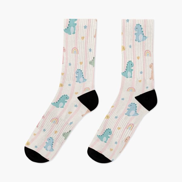 Item preview, Pastel Dinosaur Rainbow Pink Stripe Pattern designed and sold by Luv4tete.