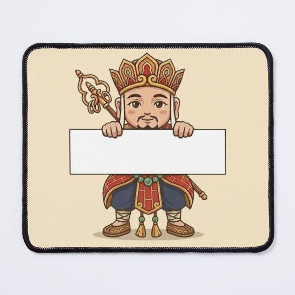 Item preview, Cute Tang Sanzang Holding Blank Sign - Journey to the West Monk Xuanzang designed and sold by PetalsPaws.