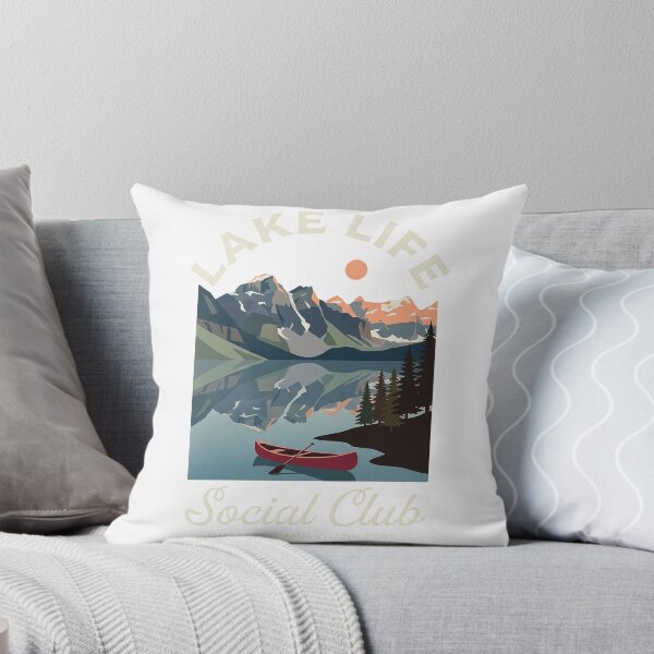 Item preview, Lake Life Social Club Vintage Mountain Lake Canoe Outdoor Adventure designed and sold by YOUNG DREAM STORE.