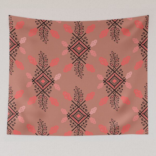 Item preview, Geometric Floral Mandala Pattern terracotta  designed and sold by Macramellennias.