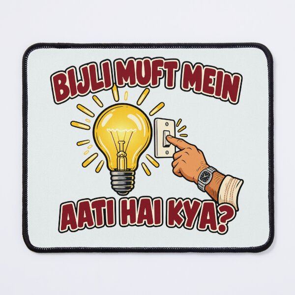 Item preview, Desi Dad Bijli Muft Mein Aati Hai Kya Funny Hinglish designed and sold by Fanverse Merchandise.