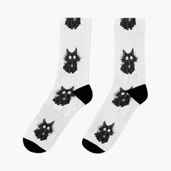Item preview, Funny Overstimulated Black Cat Caffeine Chaotic Energy Mental Health designed and sold by CoolCrazyChaos.