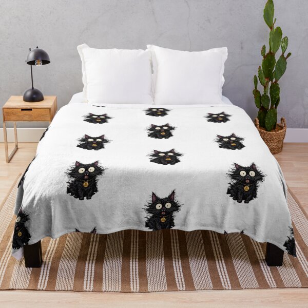 Item preview, Funny Overstimulated Black Cat Caffeine Chaotic Energy Mental Health designed and sold by CoolCrazyChaos.