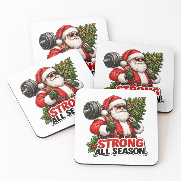 Item preview, Strong All Season – Funny Gym Santa Christmas Weightlifting Design designed and sold by SVALANART.