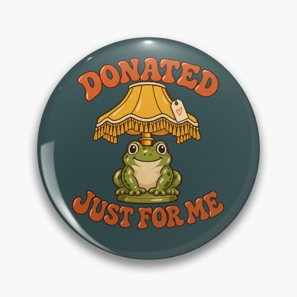 Item preview, Thrifting Funny Donated Just For Me Vintage Frog Lamp designed and sold by Fanverse Merchandise.