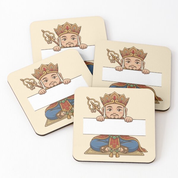Item preview, Cute Meditating Tang Sanzang Holding Blank Sign - Journey to the West Monk designed and sold by PetalsPaws.