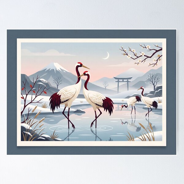 Item preview, Japanese Crane Elegance designed and sold by Prachodayat Artworks.