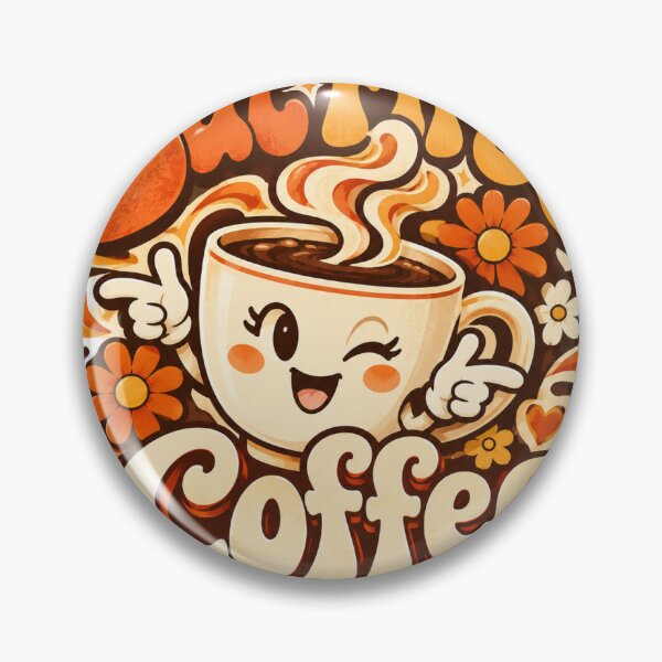 Item preview, But First Coffee Retro Groovy 70s Coffee Lover Sticker designed and sold by SlapHappyArt.