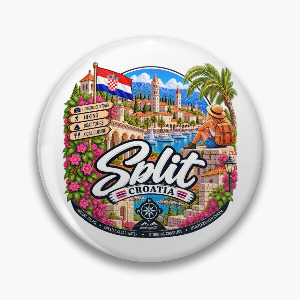 Item preview, Split Croatia – Historic Port Adriatic Coast & Hiking Adventures designed and sold by Wandervogel123.
