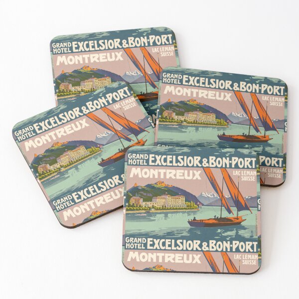 Item preview, Montreux Grand Hotel Excelsior Swiss Travel designed and sold by artofuniverse.