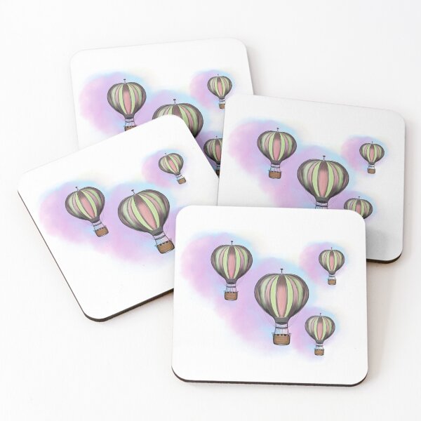 Item preview, Colourful Vintage Hot Air Balloon Pattern – Whimsical Retro Sky Design designed and sold by zvbillustration.