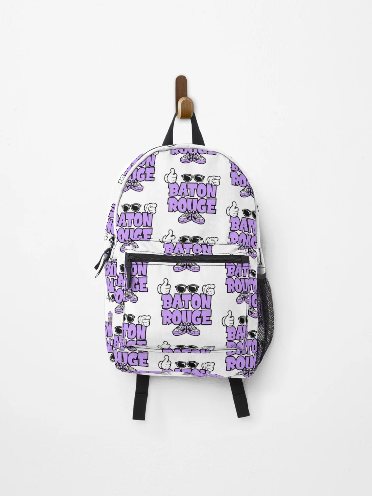 Thumbnail 1 of 3, Backpack, BATON ROUGE Graffiti Retro Lettering designed and sold by NFTWords.
