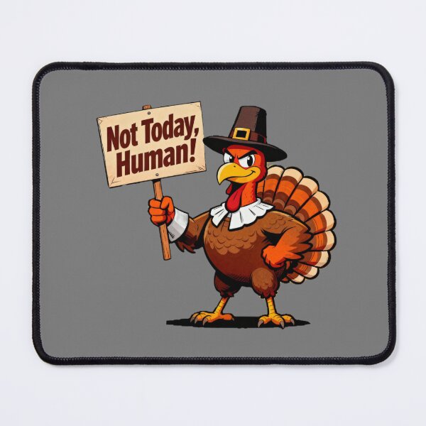 Item preview, Not Today Human Pilgrim Turkey Protest designed and sold by PunchDrop.