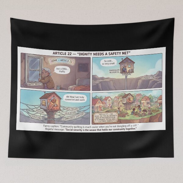 Item preview, The safety net of dignity: The fabric of our community designed and sold by Mianku | Für das Leben.