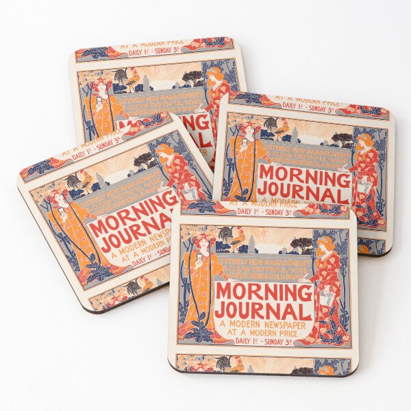Item preview, Morning Journal Newspaper Belle Epoque Advertisement designed and sold by artofuniverse.