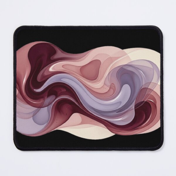 Item preview, Abstract Fluid Art in Burgundy and Dusty Rose – Modern Organic Shape designed and sold by EverMuse_0_0.