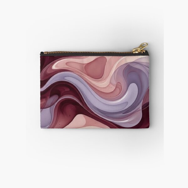 Item preview, Abstract Fluid Art in Burgundy and Dusty Rose – Modern Organic Shape designed and sold by EverMuse_0_0.