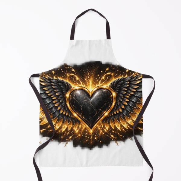Item preview, Luxury Black & Gold Winged Heart designed and sold by Inrastylish888.