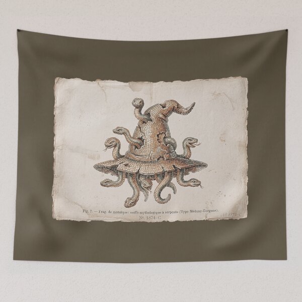 Item preview, Vintage Medusa Mosaic Witch Hat: Dark Academia Halloween Art  designed and sold by codex antique.